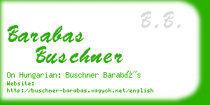 barabas buschner business card
